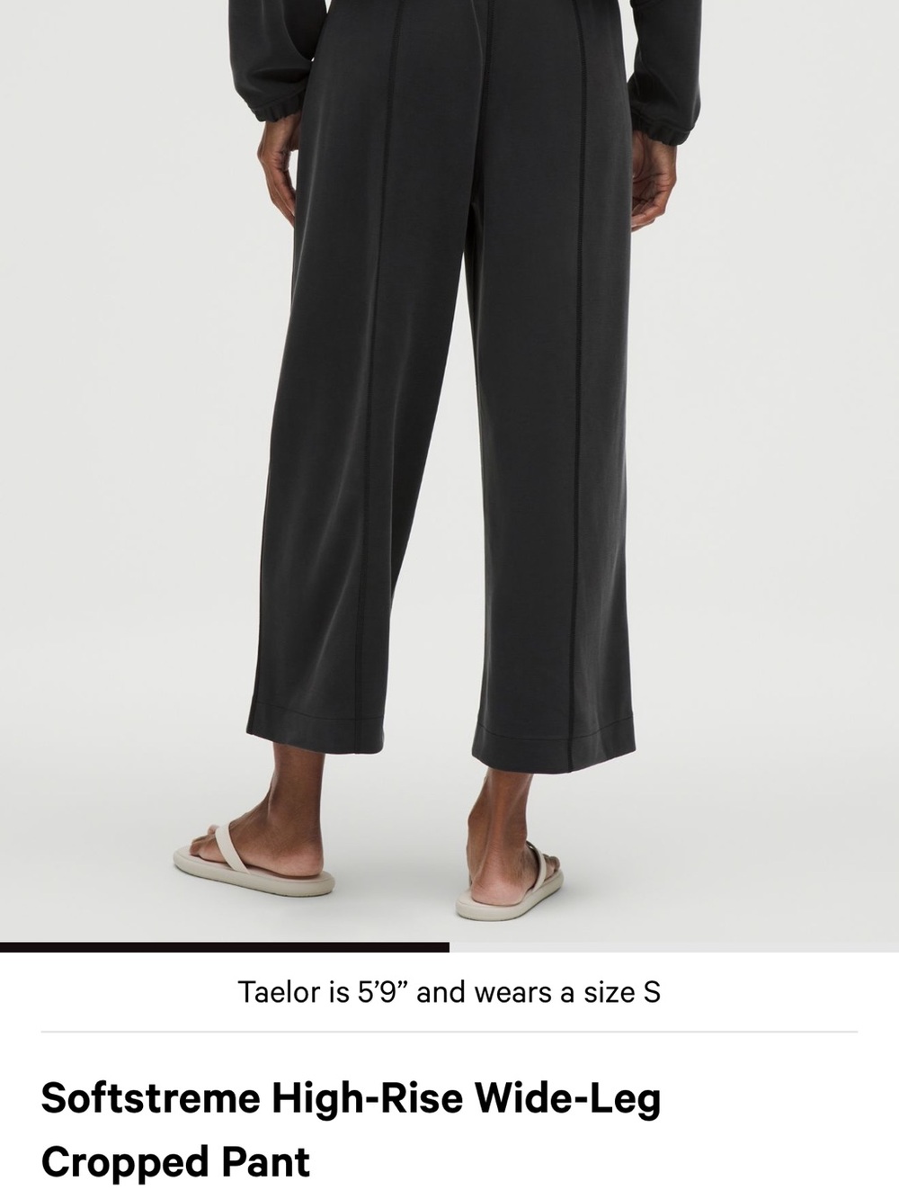 Lululemon Softstreme High-Rise Wide-Leg
Cropped Pant women’s size 4 baby blue - Picture 9 of 9
